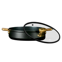 סוטאז' 28 ס"מ ENIGMA NONSTICK ליטר שחור ידיות זהב