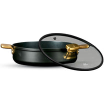 סוטאז' 32 ס"מ ENIGMA NONSTICK ליטר שחור ידיות זהב
