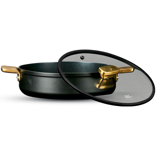 סוטאז' 32 ס"מ ENIGMA NONSTICK ליטר שחור ידיות זהב