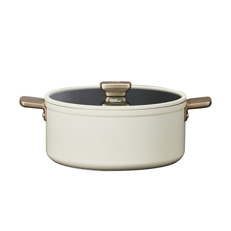 סיר 20 ס מ ENIGMA NONSTICK ליטר קרם ידיות שמפניה