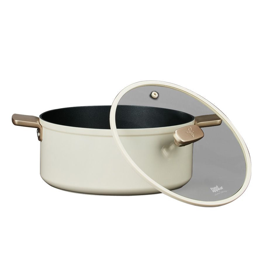 סיר 20 ס מ ENIGMA NONSTICK ליטר קרם ידיות שמפניה