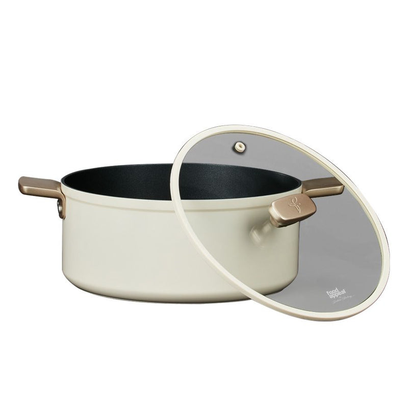 סיר 20 ס מ ENIGMA NONSTICK ליטר קרם ידיות שמפניה