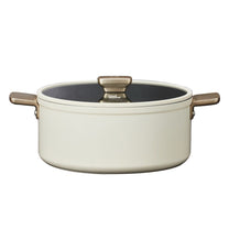 סיר 24 ס"מ ENIGMA NONSTICK ליטר קרם ידיות שמפניה