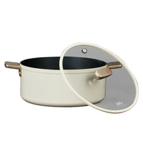 סיר 24 ס"מ ENIGMA NONSTICK ליטר קרם ידיות שמפניה