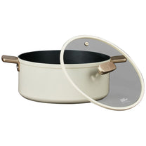סיר 28 ס"מ ENIGMA NONSTICK ליטר קרם ידיות שמפניה