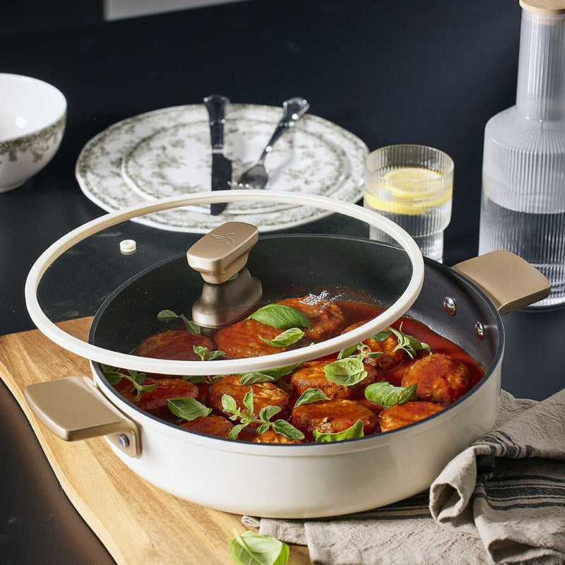 סוטאז' 32 ס"מ ENIGMA NONSTICK ליטר קרם ידיות שמפניה