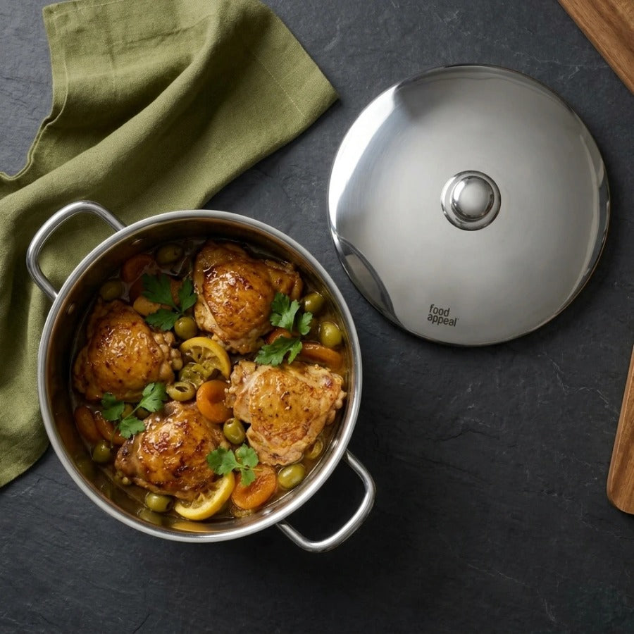סיר 32 ס"מ, 18 ליטר SELECT | סיר ענק 32 ס"מ, 18 ליטר MEGA Stainless Steel Stockpot SELECT | Food Appeal
