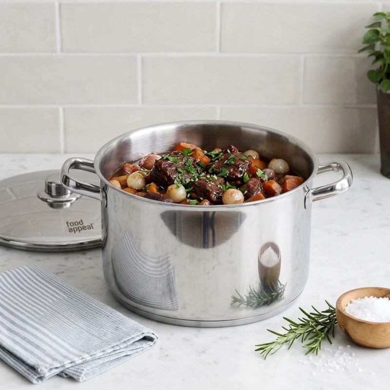 סיר 32 ס"מ, 19.2 ליטר SELECT | סיר ענק 32 ס"מ, 19.2 ליטר MEGA Stainless Steel Stockpot SELECT | Food Appeal