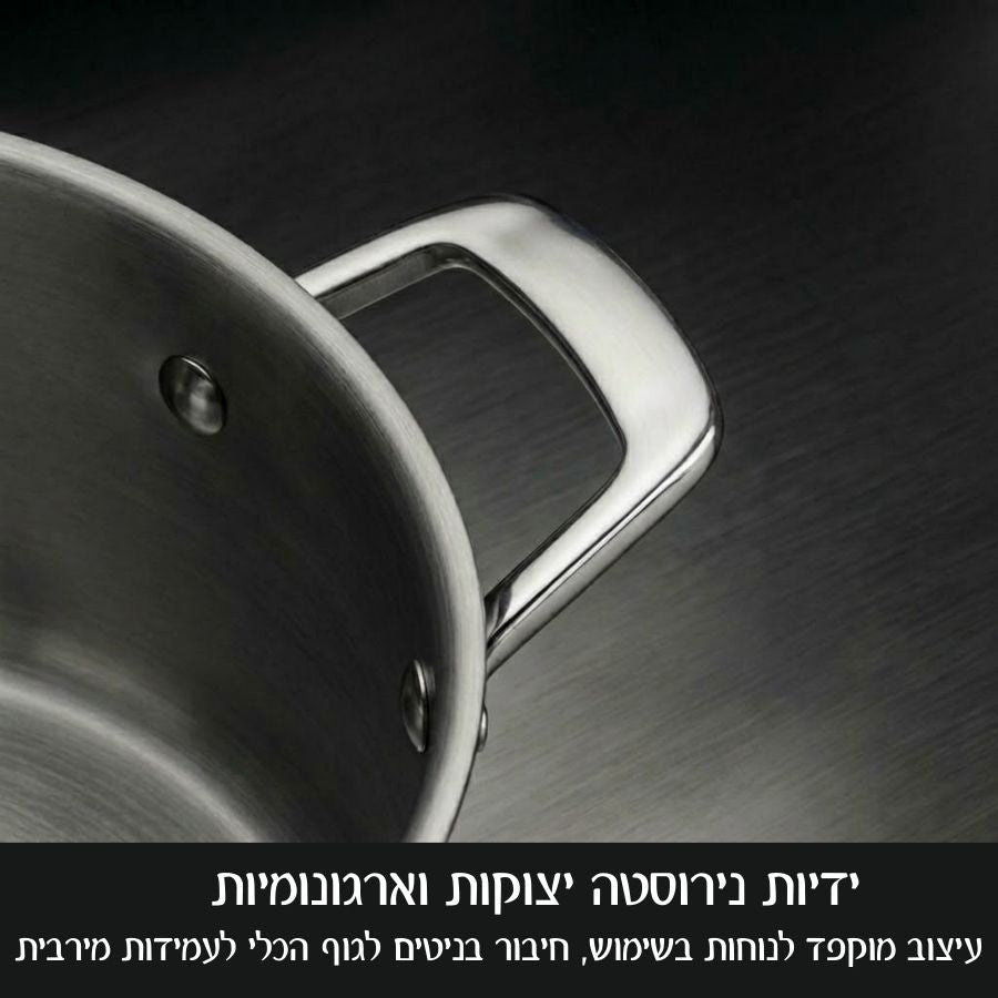 Q נירוסטה סוטאז' 28x8 ס"מ - 4.8 ליטר מבית Food appeal
