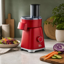 הכוכב של המטבח! CHOPSTAR קוצץ מולטי 5 ב-1 אדום | Using @visual reference 1 purely as a stylistic and compositional reference — its lighting quality, mood, and level of photographic realism — generate a brand-n