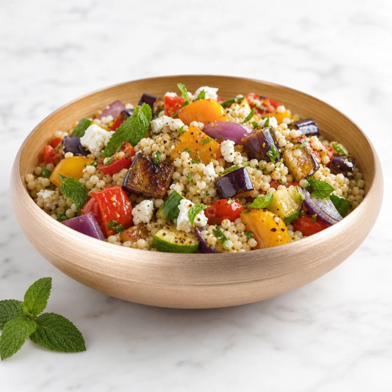 קערת הגשה 26 ס"מ PURE GOLD | Using @source image as the sole reference for the serving bowl and @visual reference (mood/lighting/style only), generate a professional close-up commercial foo