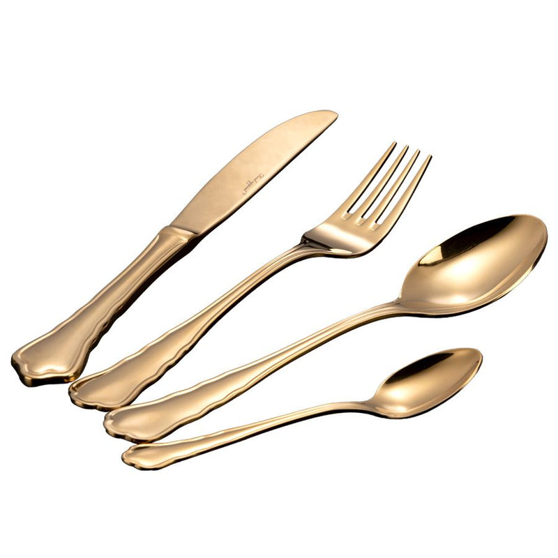 סט סכו"ם 48 חלקים ל12 סועדים GOLD DIAMOND