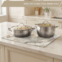 לוח חיתוך זכוכית 30X40 ס"מ MARBLE לבן
